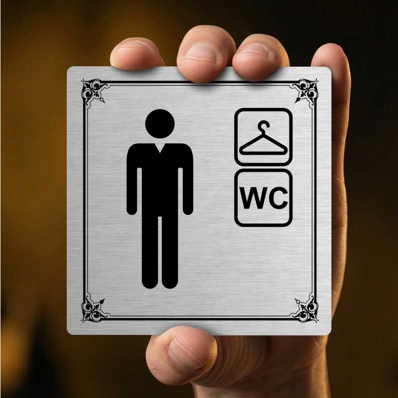 Šatna muži, wc, 80x80mm, zlatá, Texas